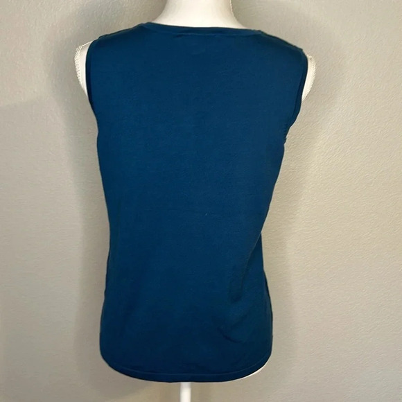 Pendleton petite women’s teal silk sleeveless shell size S - Picture 2 of 5